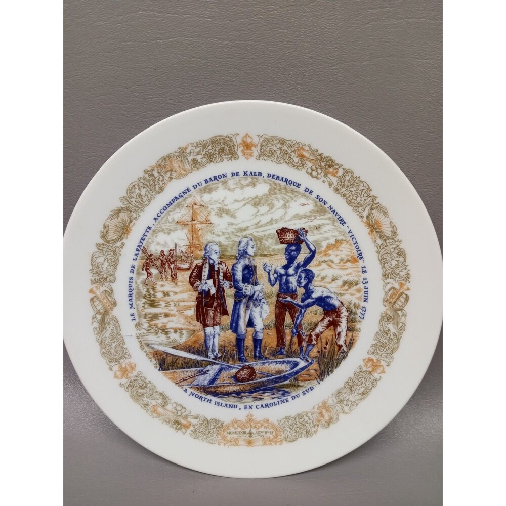 D'arceau Limoges plate 8-1/2" France Porcelain #180 A North Island En Caroline